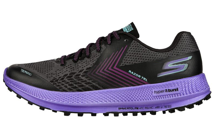 Buy (W) Skechers GOrun Razor Trail ''Zwart Paars'' 172002-BKPR