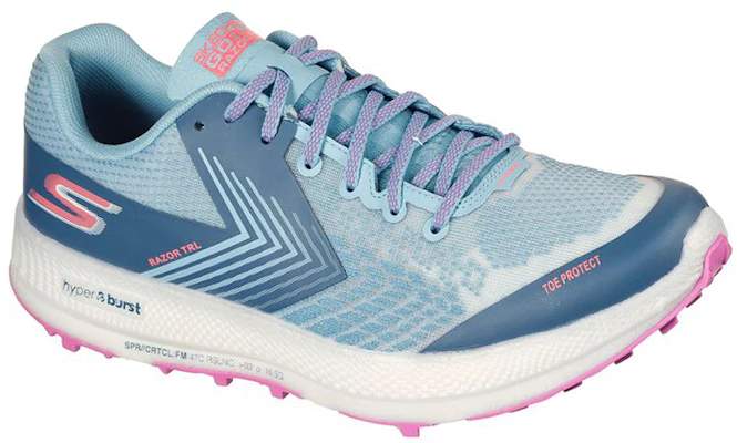 Skechers GOrun Razor Trail 輕便透氣 低筒休閒跑步鞋 女款 藍色 Lookbook Skechers GOrun Razor Trail 輕便透氣 低筒休閒跑步鞋 女款 藍色