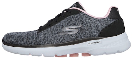 (Women) Skechers Gowalk 6 - Magic Melody Sports Shoes Black/Pink 124506-BKPK (Women) Skechers Gowalk 6 - Magic Melody Sports Shoes Black/Pink 124506-BKPK
