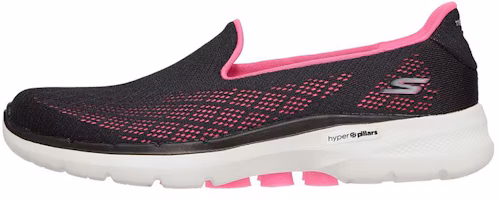 (Women) Skechers GOwalk 6 Cosmic Force Loafers Black/Pink 124522-BKHP (Women) Skechers GOwalk 6 Cosmic Force Loafers Black/Pink 124522-BKHP