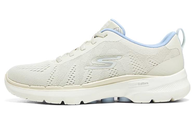 (Women) Skechers GoWalk 6 'White Blue' 124623-NTLB