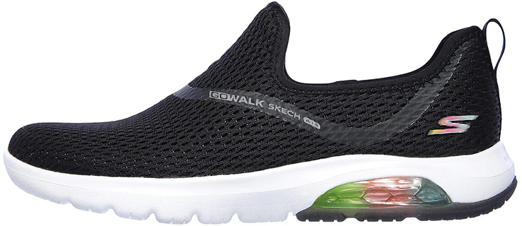women-skechers-go-walk-air-black-slip-on-124073-bkw
