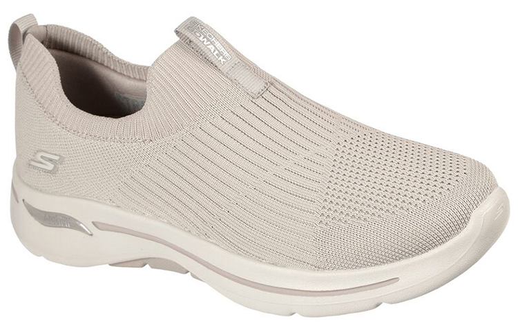 Lookbook Skechers Gowalk Arch Fit-Iconic 減震耐磨 懶人運動休閒鞋 女款 灰褐色