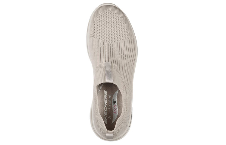 Shop Skechers Gowalk Arch Fit-Iconic 減震耐磨 懶人運動休閒鞋 女款 灰褐色