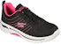 (W) Skechers Gowalk Arch Fit-True Vision Hitam/Merah Jambu 124484-BKPK