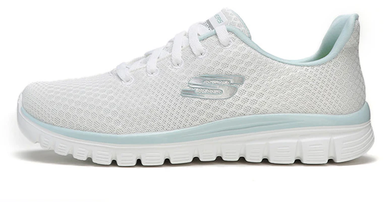 Skechers 緩震 低幫 跑步鞋 女款 白綠 Buy Skechers 緩震 低幫 跑步鞋 女款 白綠