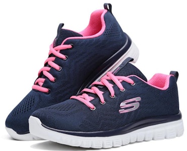 (W) 斯凯奇 Graceful Get Connected 蓝白粉 系列 12615-NVHP Lookbook (W) 斯凯奇 Graceful Get Connected 蓝白粉 系列 12615-NVHP