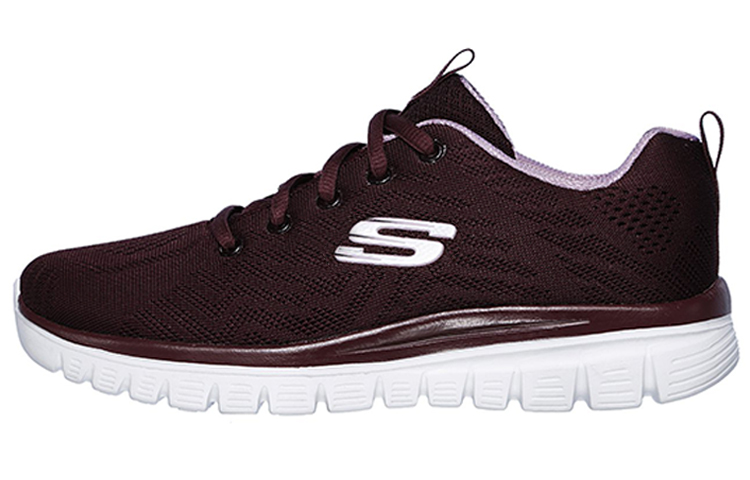 (Women) Skechers Graceful Get Connected 'Red Breathable Low-Top Casual' 12615-WINE