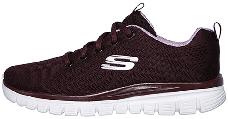 women-skechers-graceful-get-connected-red-breathable-low-top-casual-12615-wine