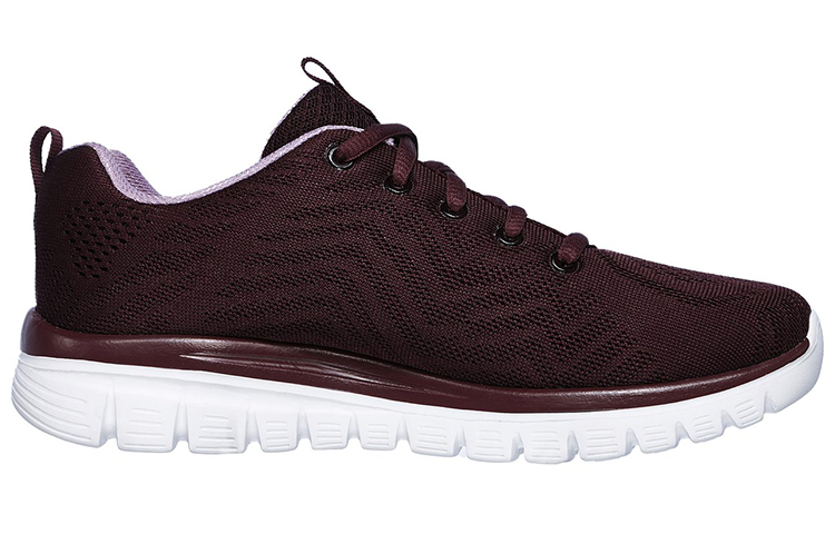 Order (W) Skechers Graceful Get Connected 'Merah Kasual Low-Top Bernafas' 12615-WINE