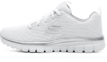 (Women) Skechers Graceful Get Connected 'White Silver' 12615-WSL (Women) Skechers Graceful Get Connected 'White Silver' 12615-WSL
