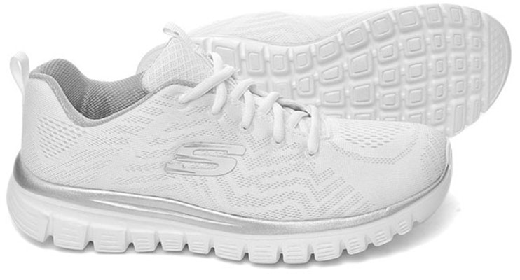 (Women) Skechers Graceful Get Connected 'White Silver' 12615-WSL Lookbook (Women) Skechers Graceful Get Connected 'White Silver' 12615-WSL
