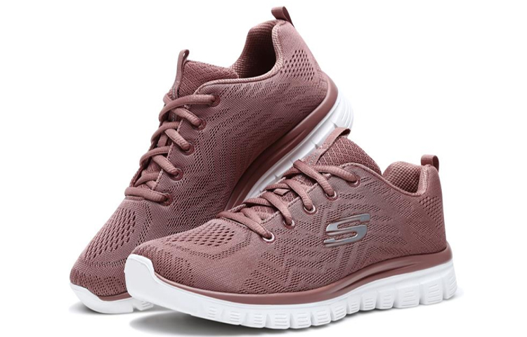 Lookbook (W) Baskets Skechers Graceful Get Connected Rose/Blanc 12615-MVE