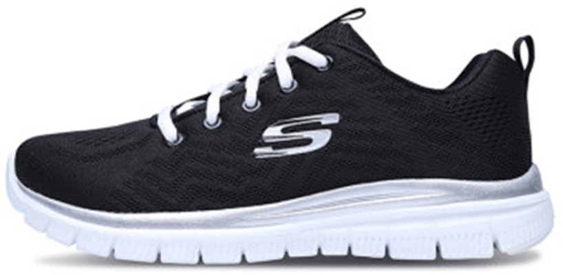(Women) Skechers Graceful Black 12615-BKW Buy (Women) Skechers Graceful Black 12615-BKW