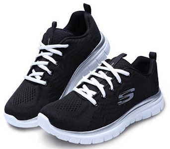 (W) 斯凯奇 Graceful 黑色 12615-BKW Lookbook (W) 斯凯奇 Graceful 黑色 12615-BKW