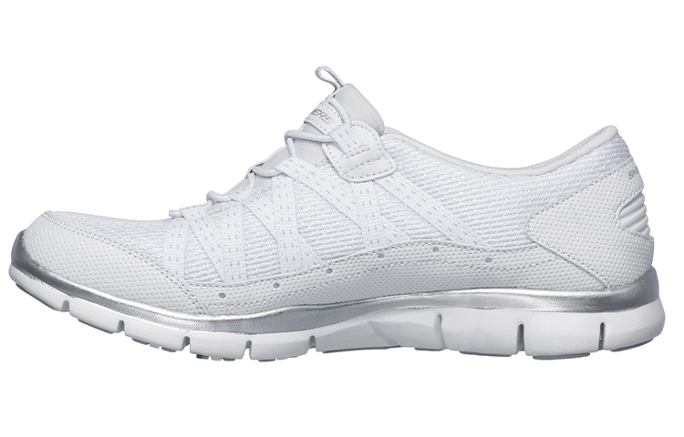 (Women) Skechers Gratis Low-Top Running Shoes White 22823-WSL