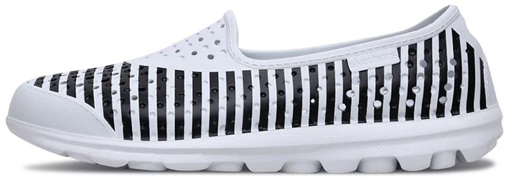 women-skechers-h2-go-black-white-14267-wbk