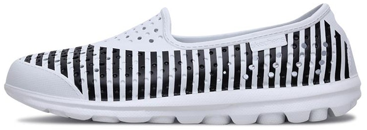 women-skechers-h2-go-black-white-14267-wbk