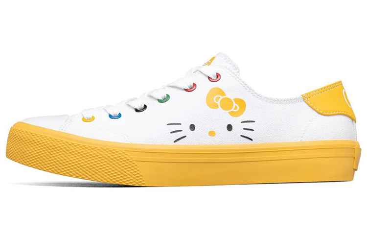 (Women) Skechers Hello Kitty x V'Lites 'White Yellow' 66666316-WYL