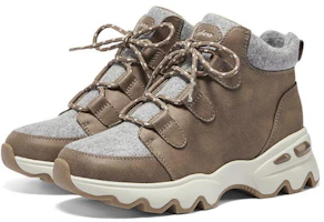 Lookbook Skechers 舒適百搭 防滑耐磨 高筒 生活休閒鞋 女款 棕色
