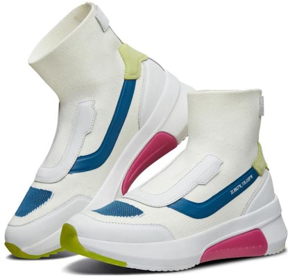 (Women) Skechers High-Top 'White Blue Green' 69329-WMLT Lookbook (Women) Skechers High-Top 'White Blue Green' 69329-WMLT