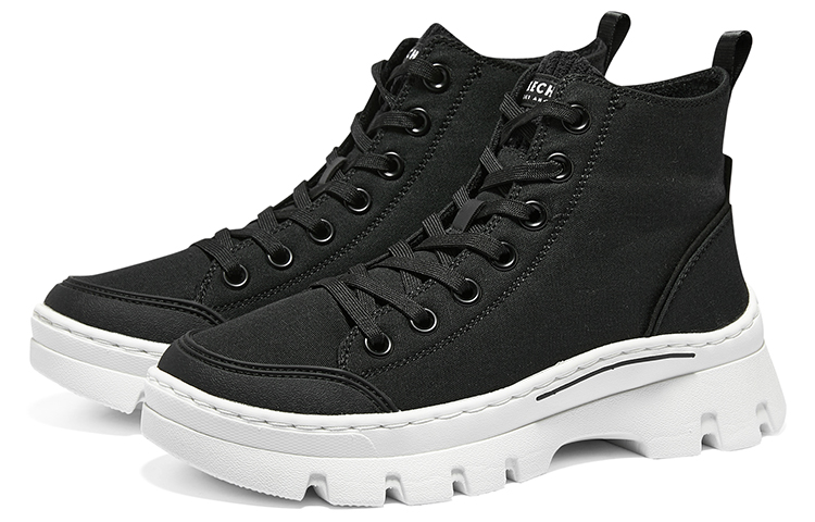 Lookbook (W) スケッチャーズ ハイカットキャンバス 「黒 comfort」 177260-BLK
