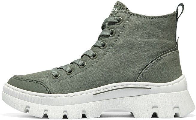 (Women) Skechers High-Top Canvas 'Comfortable Green' 177260-OLV Buy (Women) Skechers High-Top Canvas 'Comfortable Green' 177260-OLV