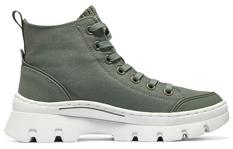 Order (Women) Skechers High-Top Canvas 'Comfortable Green' 177260-OLV