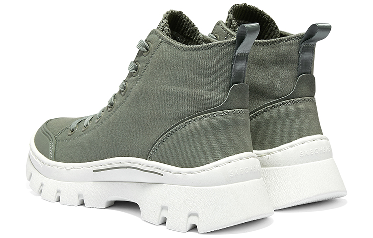 Purchase (Women) Skechers High-Top Canvas 'Comfortable Green' 177260-OLV