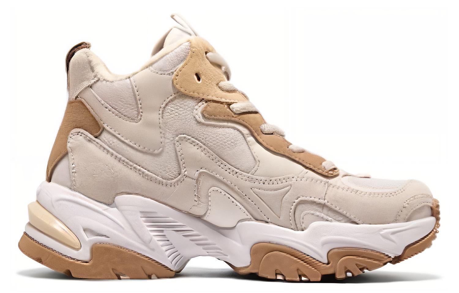 (W) Skechers High-Top Running Sneaker 'White Grey Brown' 圖 2