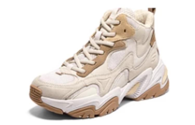 (W) Skechers High-Top Running Sneaker 'White Grey Brown' 圖 3