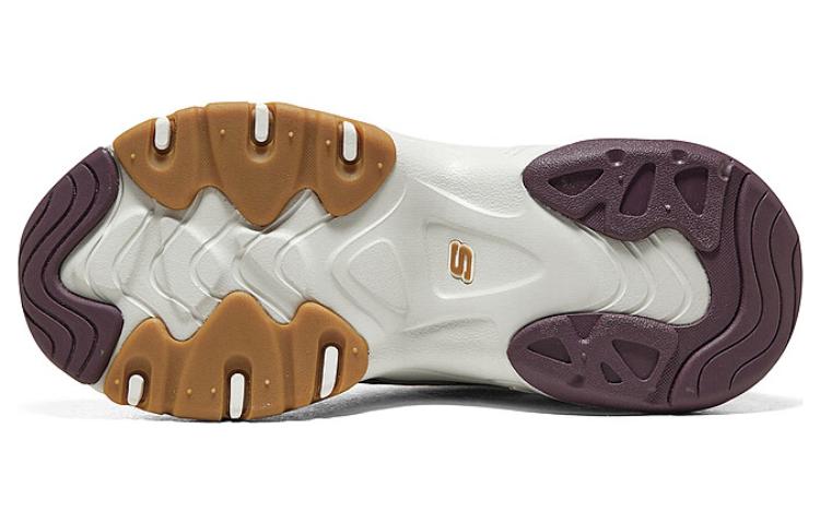 Sizing (W) Skechers D'Lites Kasut 'Beige Ungu Putih' 168014-TPOL