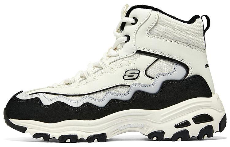 (Women) Skechers D'Lites New Lane Sneaker 'White Black Grey' 168026-WGRY