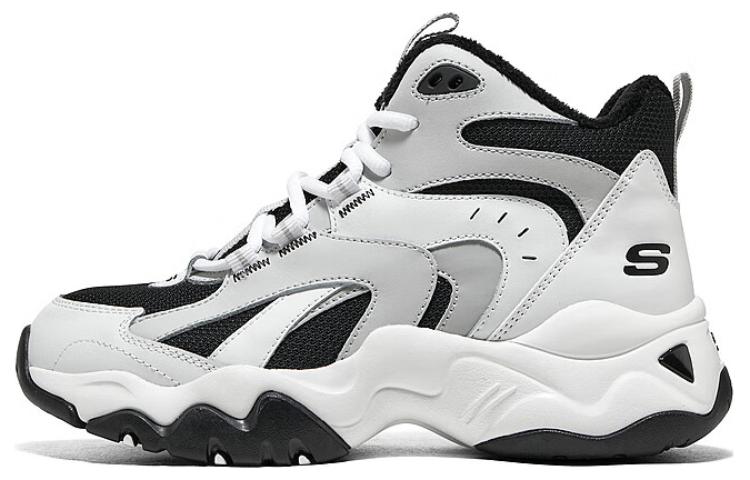 (Women) Skechers D'Lites Sneaker 'White Grey Black' 168014-WBK