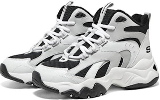 (W) Skechers D'Lites Sneaker 'Putih Abu Hitam' 168014-WBK Shop (W) Skechers D'Lites Sneaker 'Putih Abu Hitam' 168014-WBK