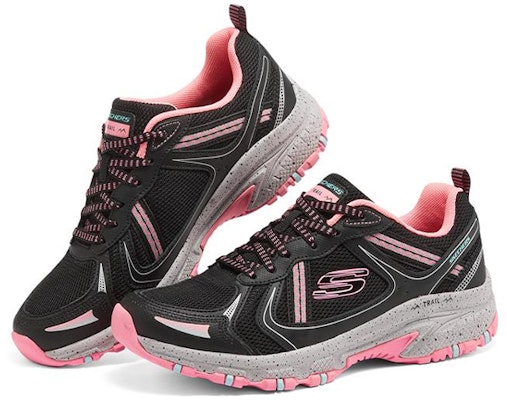 Skechers Hillcrest 緩震拼接跑步鞋 女款 黑粉 Lookbook Skechers Hillcrest 緩震拼接跑步鞋 女款 黑粉