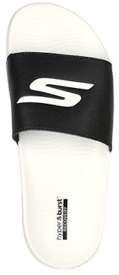 (W) Skechers Hyper Slide 'Hitam Putih' 130022-BKW Lookbook (W) Skechers Hyper Slide 'Hitam Putih' 130022-BKW