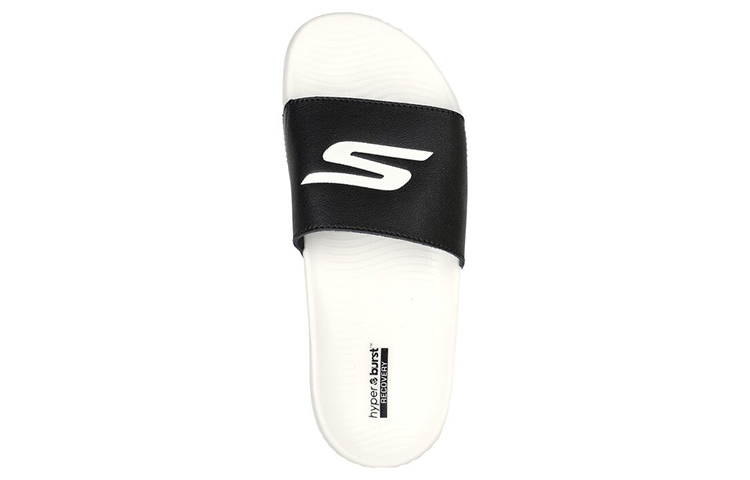 Lookbook (W) Skechers Hyper Slide 'Hitam Putih' 130022-BKW