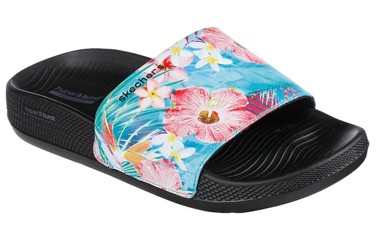 Lookbook (W) Skechers Hyper Slide 'Negro Azul Tropical' 140446-BKMT
