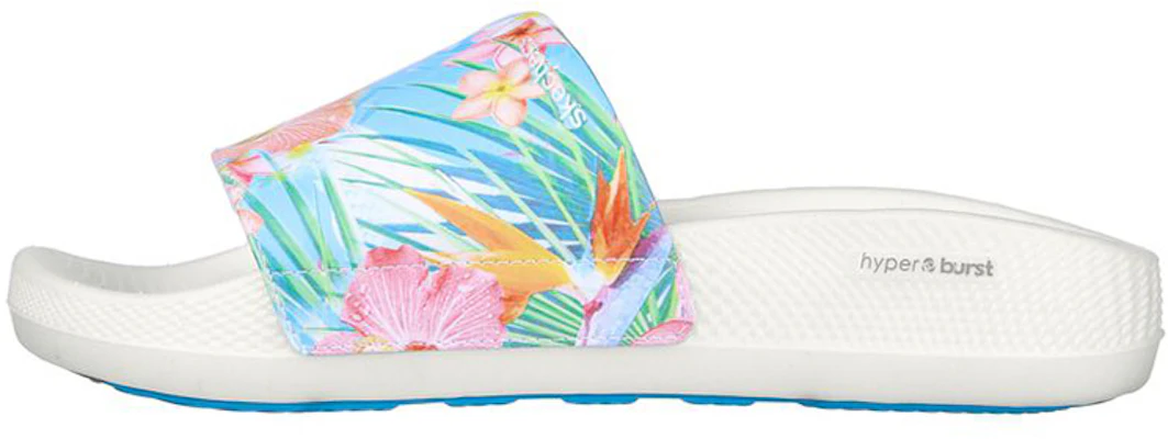 (W) Skechers Hyper Slide ''Bianco Tropicale Blu'' 140446-WMLT Buy (W) Skechers Hyper Slide ''Bianco Tropicale Blu'' 140446-WMLT
