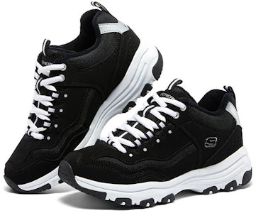 Skechers I-Conik 奧利奧 低筒復古運動鞋 女款 黑色 加絨 Lookbook Skechers I-Conik 奧利奧 低筒復古運動鞋 女款 黑色 加絨