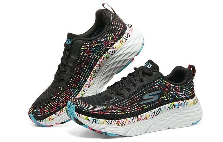 Lookbook (Women) Skechers James Goldcrown x Max Cushioning Elite 'Black Colorblock' 128267-BKMT