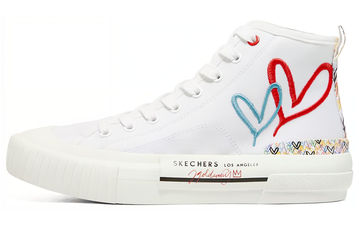 (Women) Skechers James Goldcrown x New Moon High-Top Canvas Shoes 'White' 155512-WHT
