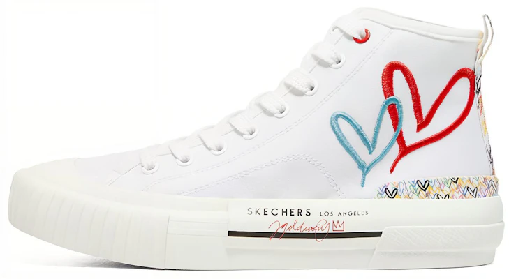 (W) Skechers James Goldcrown x New Moon Zapatillas Altas de Lona 'Blancas' 155512-WHT Buy (W) Skechers James Goldcrown x New Moon Zapatillas Altas de Lona 'Blancas' 155512-WHT