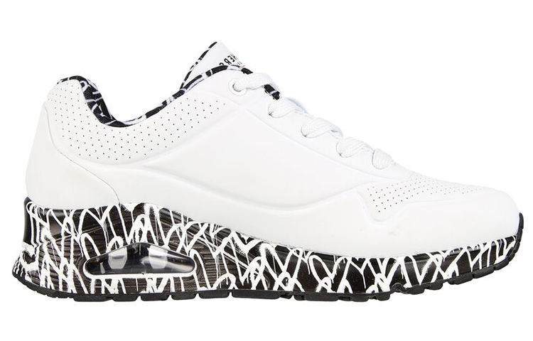 Order (W) スケッチャーズ×ジェームス・ゴールドクラウン×ウノ 白黒 155506-WBK