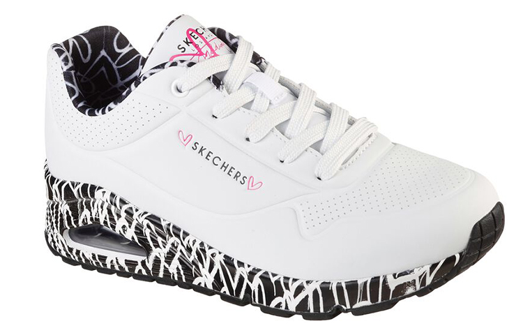 Lookbook (W) スケッチャーズ×ジェームス・ゴールドクラウン×ウノ 白黒 155506-WBK