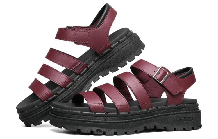(W) Skechers Jammers Poppin' Strappy Sandal 'Burgundy' 圖 4