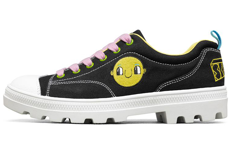 (Women) Skechers Jeremyville x Roadies Low-Top Canvas Shoes 'Black' 66666304-BLK