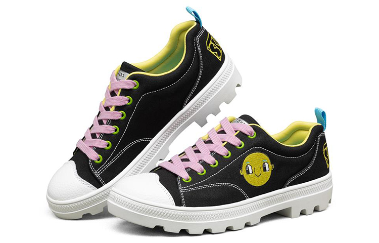 Lookbook (Women) Skechers Jeremyville x Roadies Low-Top Canvas Shoes 'Black' 66666304-BLK