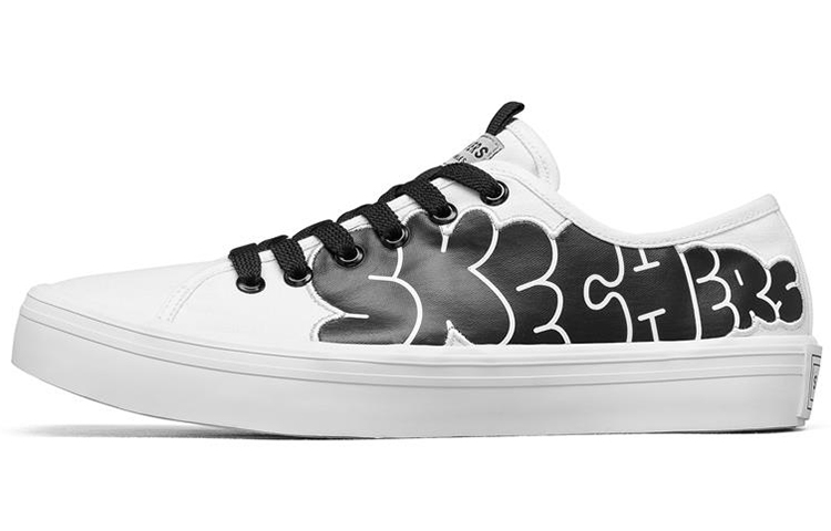 (Women) Skechers Jeremyville x V'Lites Low-Top Sneakers /Black 'White' 66666301-WBK